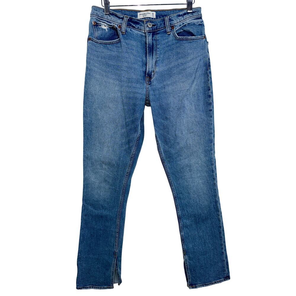 Abercrombie & Fitch Skinny High Rise Blue Denim Medium Wash Jeans Womens Sz 28 6